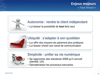 Enjeux majeurs
                « Tout Virtuel »




©OCTO 2012                         22
 