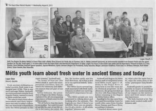 Peace River Metis Youth watershed newsarticle