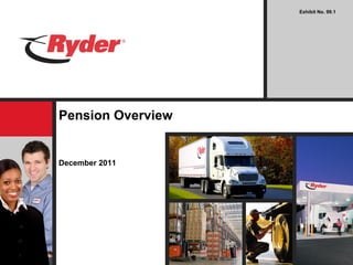 Exhibit No. 99.1




Pension Overview


December 2011
 
