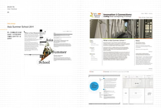 網站與介面
圖像介面
User Interface

26                        27




Web Design

Asia Summer School 2011

第一次接觸全英文的網
站設計，在字型的使用
及編排上有所不同。受
益良多
 