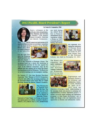 2012 president annual report