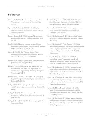 Gallup Employee Engagement Meta Analysis | PDF