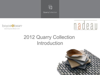 2012 Quarry Collection
     Introduction




                         1
 