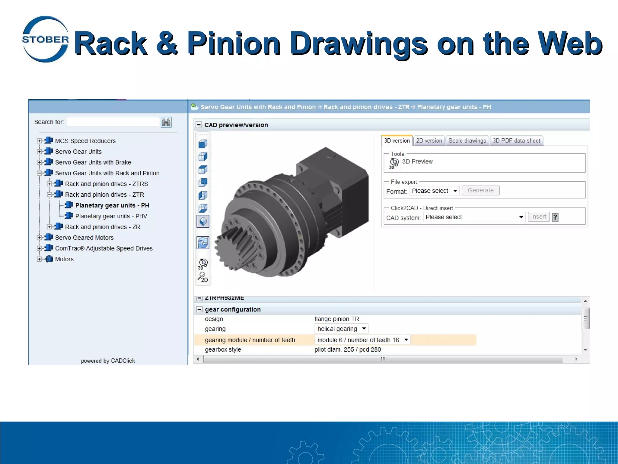 Rack & Pinion Drawings on the Web
 
