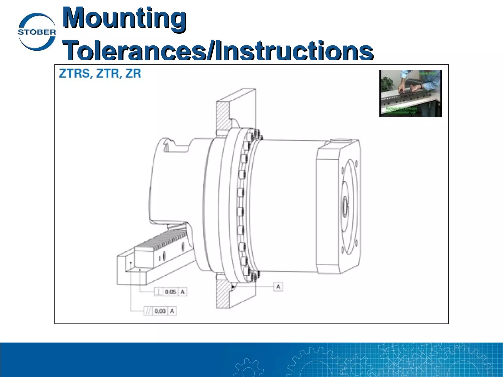 Mounting
Tolerances/Instructions
 