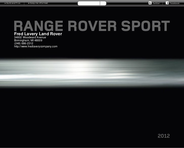 2012 Range Rover Sport For Sale Mi Land Rover Dealer