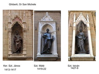 Ghiberti, Or San Michele




Ker. Szt. János            Szt. Máté   Szt. István
                             1419-22     1427-9
1413-1417
 