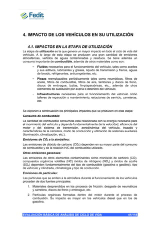 Evaluación básica de Análisis de Ciclo de Vida de la fabricación, Uso y ...