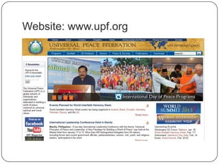 Website: www.upf.org
 