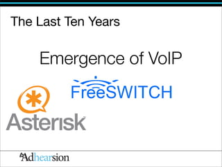 The Last Ten Years

    Emergence of VoIP
 