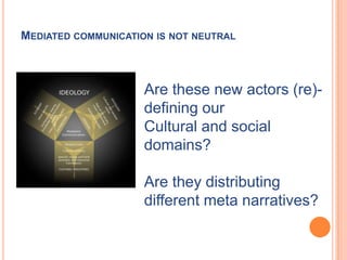 DIY ACTORS CO-EXIST WITH INSTITUTIONAL ACTORS IN A NEW MEDIA
 SOCIETY


                                      New Media
  ...