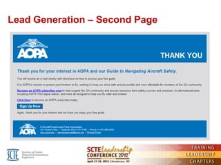 Lead Generation – Second Page
 