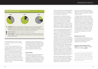 OPERADORES MÓVILES



 FIGuRA 4: DESGLOSE DE LOS COSTES TOTALES, AÑO 1 Y AÑO 2                                             fuente de valor? En el caso de MobileMoney,       que activar una tarjeta SIM del operador.
 (MObILEMONEY DE MTN uGANDA)                                                                         hubo una decisión que tuvo más impacto            Según esta teoría, esos receptores seguirían
                                                                                                     que ninguna otra: permitir las transferencias     usando esa nueva tarjeta SIM para acceder a
            Total                              Año 1                              Año 2              P2P a receptores no registrados.                  servicios móviles.

                                                                                                     El mercado móvil de Uganda está muy               Esta lógica de poner puertas al campo es
         12%                                       13%                                               fragmentado; por eso, cuando MTN lanzó            arriesgada: el dinero móvil es un servicio
                                                                                       22%
                                                                                                     el servicio, se aseguró de que los clientes       que está basado en los efectos de red. Espe-
                                                         14%
      43%           45%                                                                              pudieran enviar fondos a receptores de            cialmente en países con mercados móviles
                                             73%                               66%        12%
                                                                                                     cualquier red. Hasta la fecha, el 38% de          fragmentados, el “modelo cerrado” crea una
                                                                                                     las transferencias P2P que se han hecho           barrera infranqueable para la adopción por
                                                                                                     usando MobileMoney han sido de un cliente         parte de los consumidores, lo cual dificulta
                                                                                                     registrado a un receptor no registrado; este      en último término el aumento de escala de
                                                                                                     tráfico genera el 45% de los ingresos totales     los servicios de dinero móvil. Si un servicio
       Costes fijos, incluido marketing, costes de los agentes de campo, cuotas de actualización
                                                                                                     (y más aún en términos de beneficio bruto).       de dinero móvil no consigue ganar escala,
       de tarjetas SIM para no clientes de dinero móvil (estimación de importe atribuible a
       MobileMoney), subvenciones de teléfonos de agentes, cuotas fijas para los proveedores de                                                        su sostenibilidad es cuestionable. Al final,
                                                                                                     Hay dos cosas que sorprenden en estos datos.      los beneficios netos que ofrece cualquier
       monedero móvil (estimación de inversión inicial), productos promocionales
                                                                                                     Primero, la cifra general de transferencias       nueva fuente de ingresos son de corta
       Costes escalonados, incluidos los de personal de gestión y de oficina                         P2P a usuarios no registrados es alta, lo que     duración.
                                                                                                     sugiere que si MTN no hubiera ofrecido
       Costes variables: comisiones de los agentes, comisiones de SMS, sustitución de SIM, comi-
                                                                                                     esta opción, la compañía se habría dejado
       siones de registro, comisiones variables de los proveedores de monederos móviles, pérdida
       de ARPU por descuentos                                                                        una parte de las ganancias en la mesa.            Más dinero para el móvil
                                                                                                     Segundo, las transferencias P2P a usuarios
                                                                                                     no registrados son más lucrativas para MTN        Para MTN Uganda, MobileMoney ha sido
                                                                                                     que las que se hacen entre usuarios registrados   un éxito. Desde la fecha de nuestro análisis
                                                                                                     (el 38% de las transacciones generan el 45%       la plataforma ha seguido creciendo y
con actividad de dinero móvil no superó             El mensaje es claro: la reducción de los                                                           aportando beneficios a MTN.
                                                                                                     de los ingresos). Este margen existe porque
el 0,2% en el transcurso de los tres meses          cambios de proveedor es un beneficio real, por
                                                                                                     MTN cobra a los clientes una prima –7%
analizados.                                         lo que debe ser medido y tenido en cuenta
                                                                                                     para las transferencias por importes pequeños
                                                    en cualquier cálculo de rentabilidad. Pero,                                                        Para leer la versión completa de este
Esta reducción es impresionante, pero                                                                y 94% por las de importes más altos– por
                                                    eso sí, los ORM tienen que funcionar con                                                           artículo, descargue el informe 2011 MMU
¿supone una gran diferencia para la renta-                                                           hacer una transferencia a un receptor no
                                                    eficacia si quieren materializar este                                                              Annual en mmublog.org.
bilidad general del servicio? En el caso de                                                          registrado, aunque la comisión que paga a
                                                    potencial (porque no todos los hacen).
MobileMoney la respuesta es un rotundo                                                               los agentes sigue siendo la misma. Al posi-
“sí”. De los ingresos totales generados                                                              bilitar las transferencias P2P a receptores no
                                                                                                     registrados, MTN no solo expande la base
hasta la fecha, el 33% se debe a beneficios         Ingresos directos                                                                                  Como director del programa de GSMA Mobile Money for
                                                                                                     de usuarios potenciales del servicio sino que
derivados de la reducción en los cambios                                                                                                               the Unbanked, Paul Leishman contribuye al desarrollo
                                                    Los ingresos directos, después de descontar      también genera unos ingresos notables.
de proveedor, en forma de retención de                                                                                                                 y ejecución de estrategias de los ORM en África, Asia y
                                                    las comisiones pagadas a los agentes,
ARPU. Si el servicio no hubiera reportado           supusieron un 52% del beneficio bruto total de   No todos los ORM permiten las transferencias      Latinoamérica. Antes de incorporarse a la Asociación GSM,
este beneficio, MobileMoney apenas habría           MobileMoney. Está claro que no es un área        P2P a receptores no registrados. Algunos          Leishman trabajó para una asesoría canadiense y en el
podido salir de los números rojos. Es decir,        del negocio que se pueda descuidar. ¿Cómo        aducen que si lo hicieran perderían ingresos      equipo de planificación estratégica y ejecución de TELUS
la disminución de los cambios de proveedor          pueden asegurarse los ORM de que están           potenciales de receptores que, si quieren         Mobility, un ORM canadiense.
importa, y mucho.                                   bien posicionados para captar toda esta          recibir dinero, no tienen más remedio




60                                                                                                                                                                                                                61
 