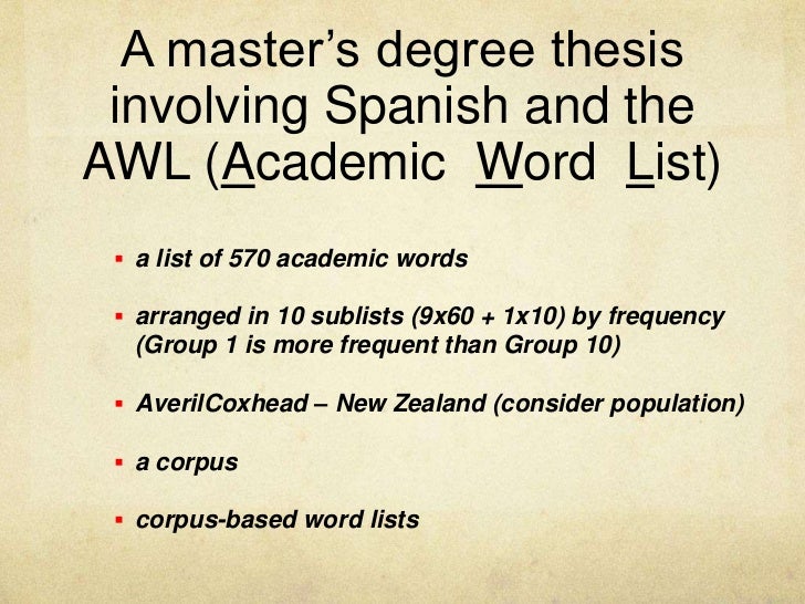 Thesis in spanish