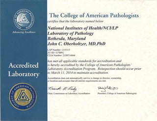 2012 to 2014 cap accreditation certificate