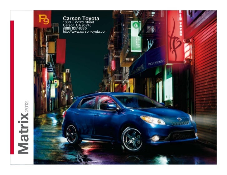 2012 Toyota Matrix For Sale Ca Toyota Dealer Near Los Angeles County