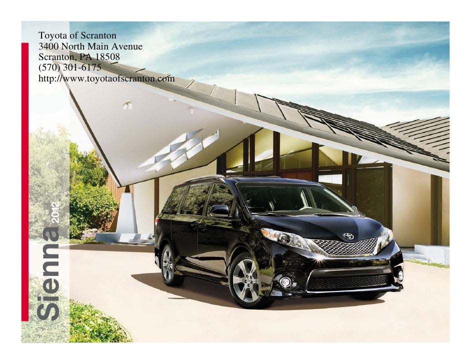 2012 Toyota Sienna For Sale Pa Toyota Dealer Serving Wilkes Barre