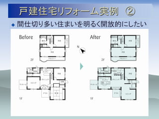戸建住宅リフォーム実例 ②
   間仕切り多い住まいを明るく開放的にしたい
 