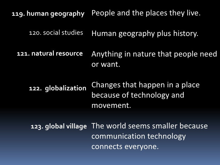 Social Studies Exam Terminology Key