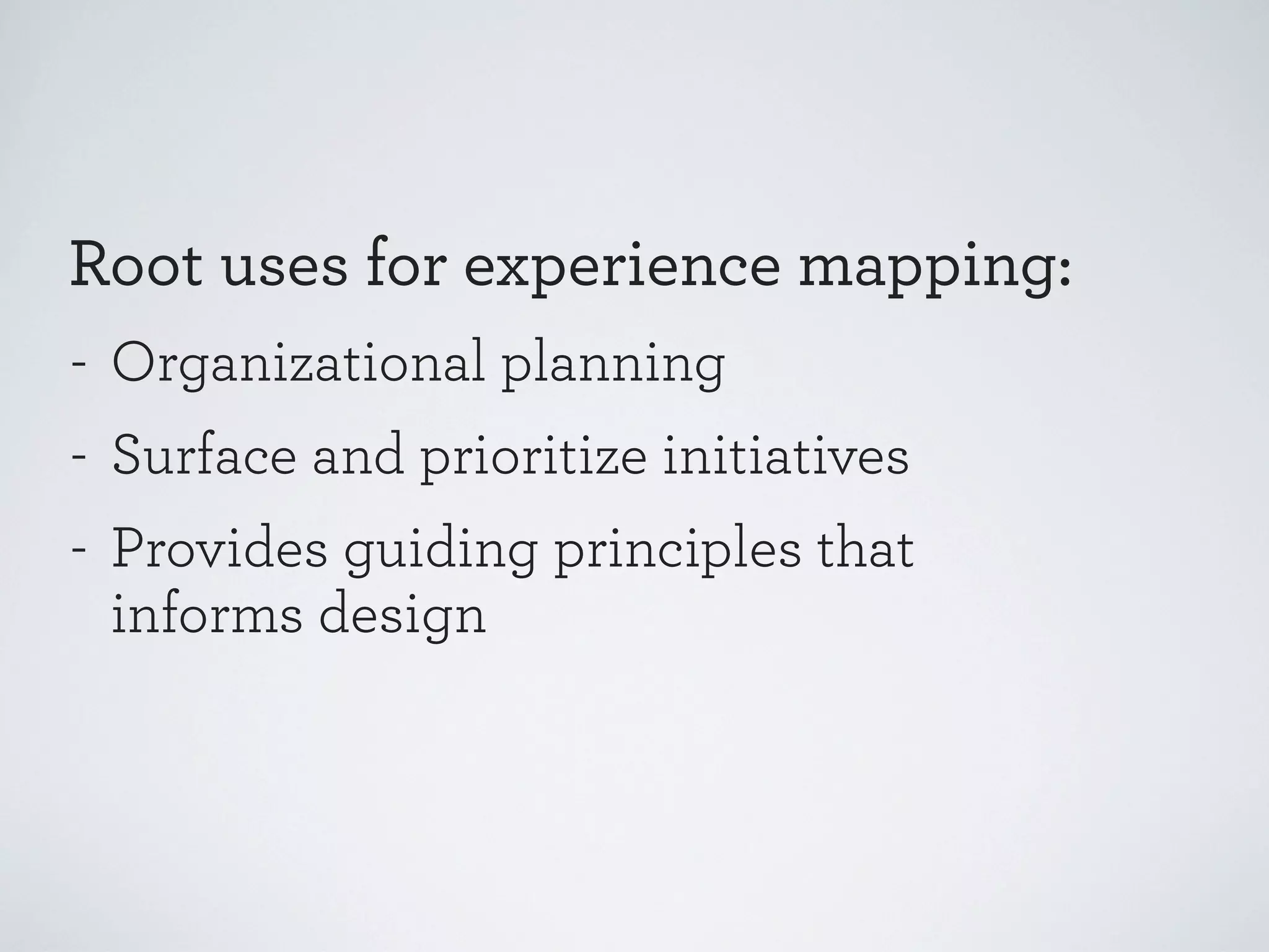 Touchpoints should be:
Appropriate context + culture
Relevant meeting needs/functional
Meaningful importance/purpose
Endearing subtle, playful, delight
Connected available, seamless

 