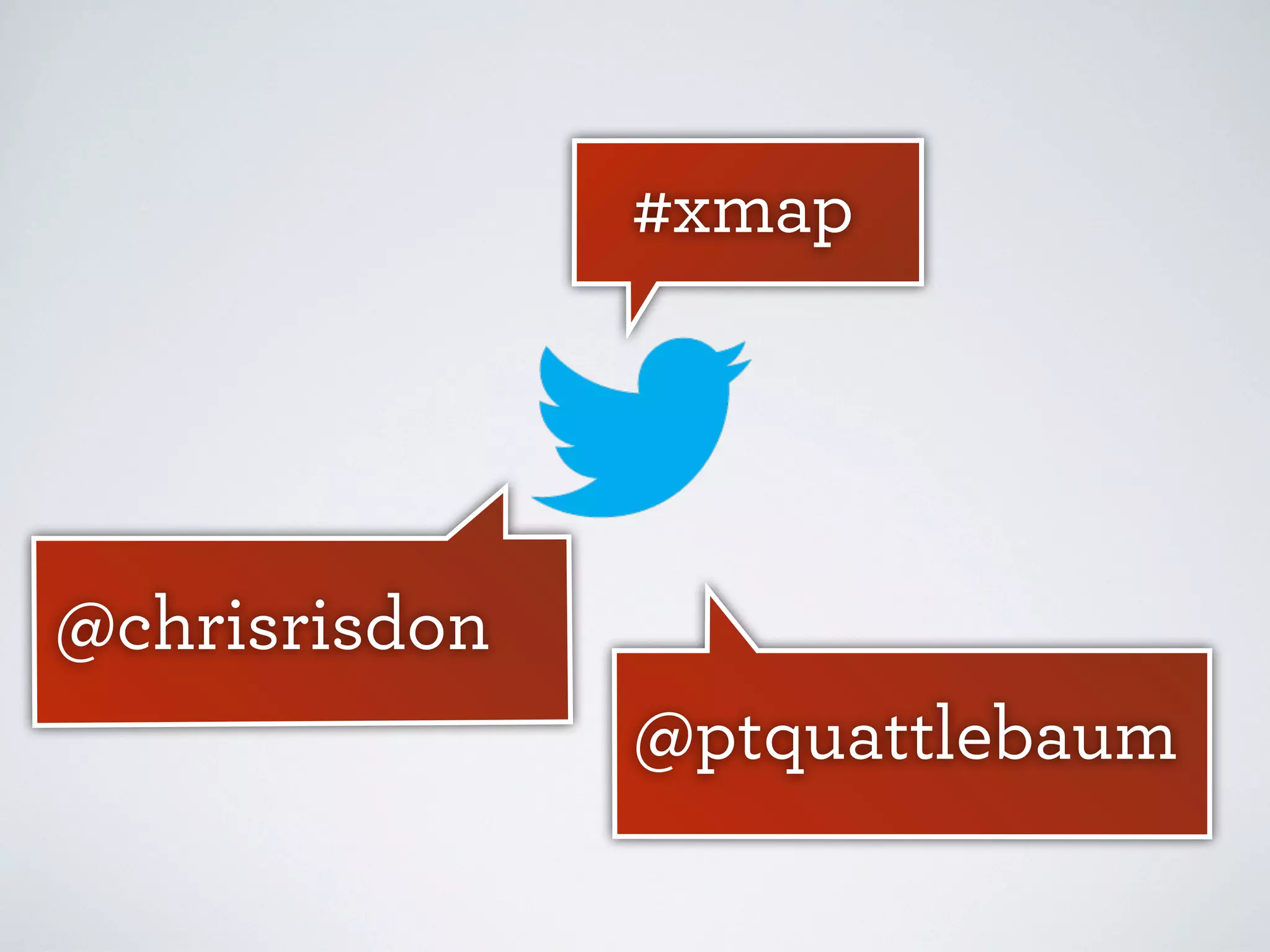 #xmap

@chrisrisdon
@ptquattlebaum

 