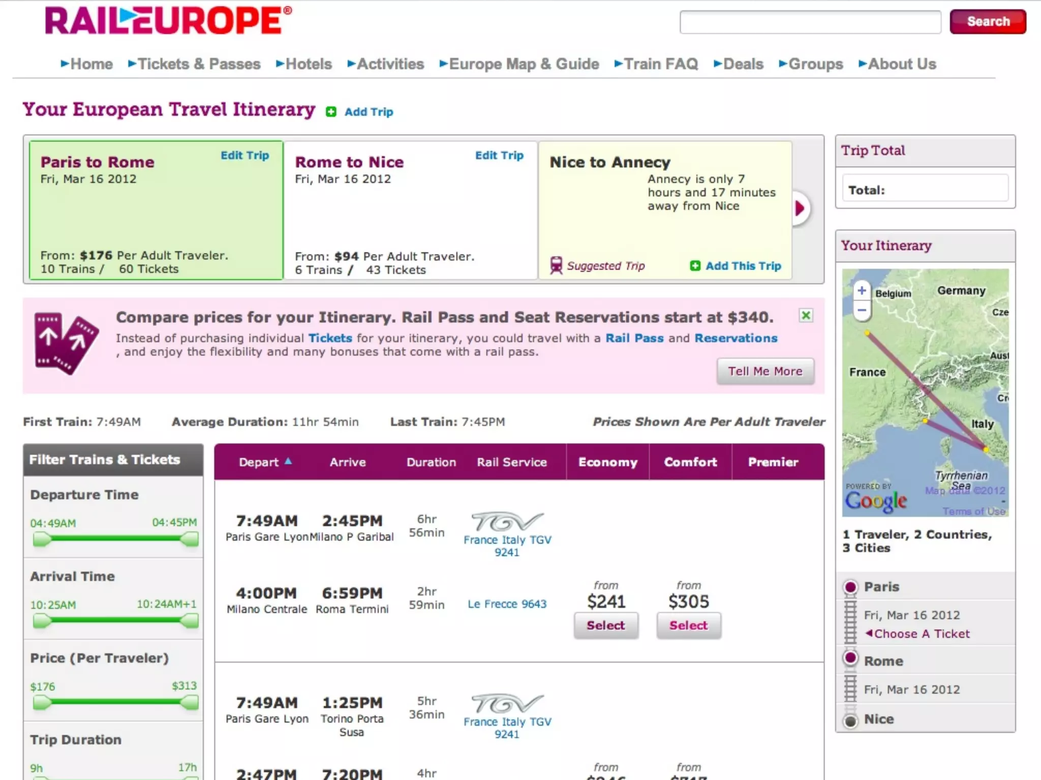 a story of a

pleasant trip by rail.

 