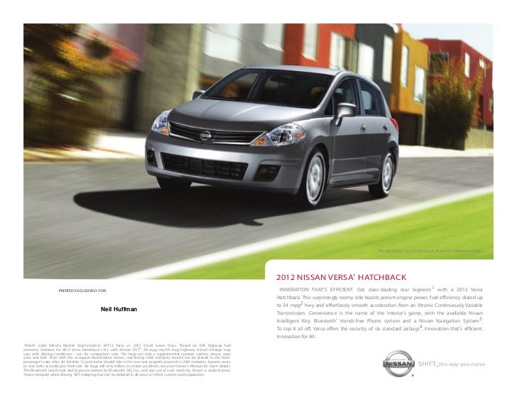 Neil Huffman Nissan >> 2012 Nissan Versa Hatchback Brochure By Neil Huffman Nissan Neil Huffman Nissan >> 2012 Nissan Versa Hatchback Brochure By Neil Huffman Nissan