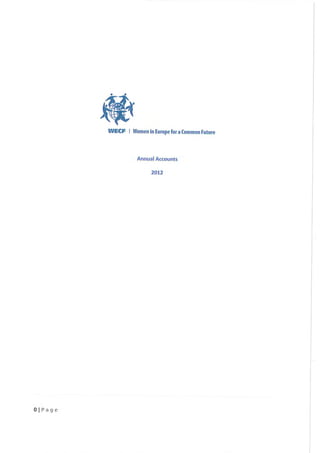 2012 WECF Financial Report