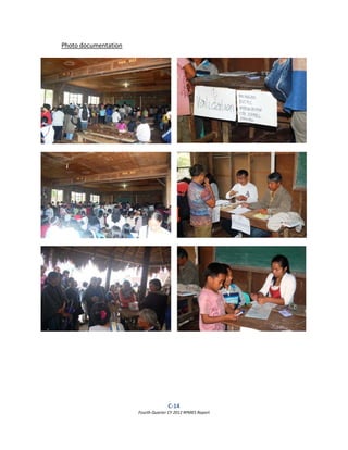 C‐14  
Fourth Quarter CY 2012 RPMES Report 
 
Photo documentation 
 
 
 
 
 
 
 
 
 
 
 
 
 