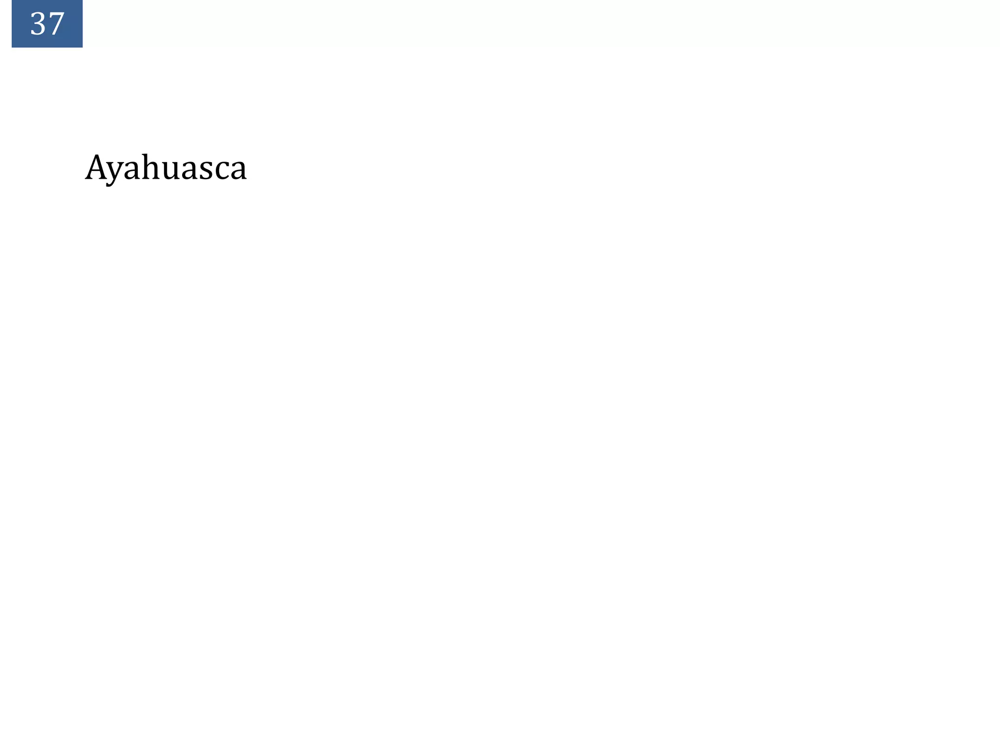 37



     Ayahuasca
 