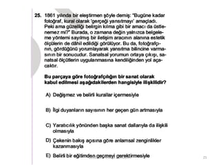 2012 YGS TÜRKÇE SORULARI 25
 