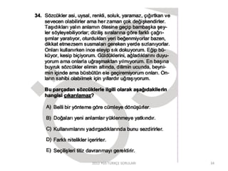 2012 YGS TÜRKÇE SORULARI 34
 