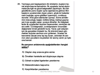 2012 YGS TÜRKÇE SORULARI 62
 