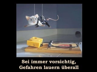 Sei immer vorsichtig, Gefahren lauern überall 