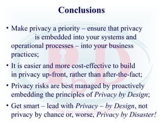  Mobile Solutions and Privacy – Not One at the Expense of the Other
