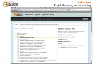 Wf4Ever Tools
Portal: Browsing and annotating




                             19
 