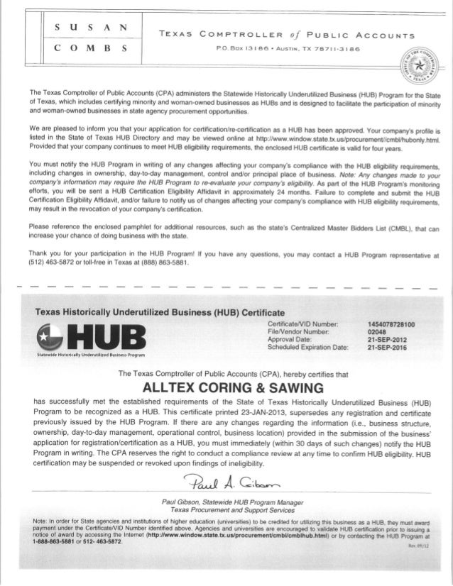 2013 01 31 New Hub Certificate With New Number