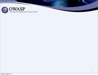 8

Saturday, March 2, 13
 