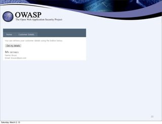 20

Saturday, March 2, 13
 