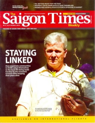 La Residence Hotel & Spa's Newly Appointed Hue Native General Manager featured in Saigon Times Weekly Newspaper, issue No 5 - February 2013