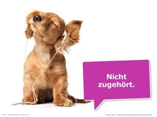 Nicht
                                         zugehört.



© Foto: Barbara Helgason / fotolia.com    Januar 2013 • AUSZUG Facebook Workshop • DoSchu.Com
 