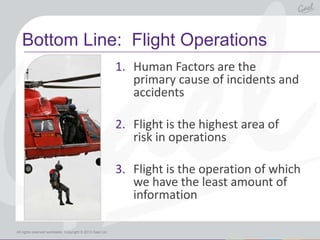 Bottom Line: Flight Operations
                                                              1. Human Factors are the
    ...