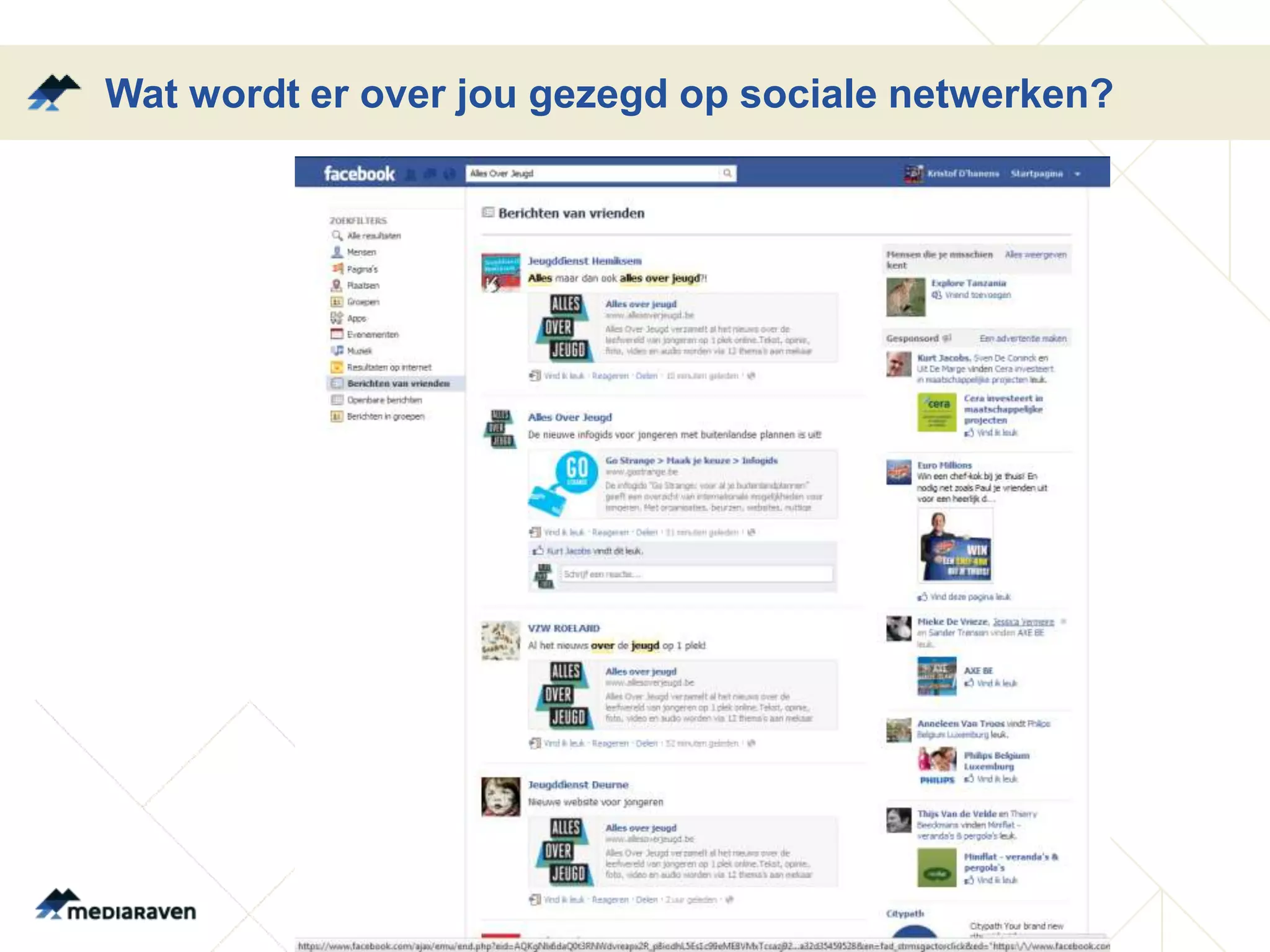Wat wordt er over jou gezegd op sociale netwerken?
 