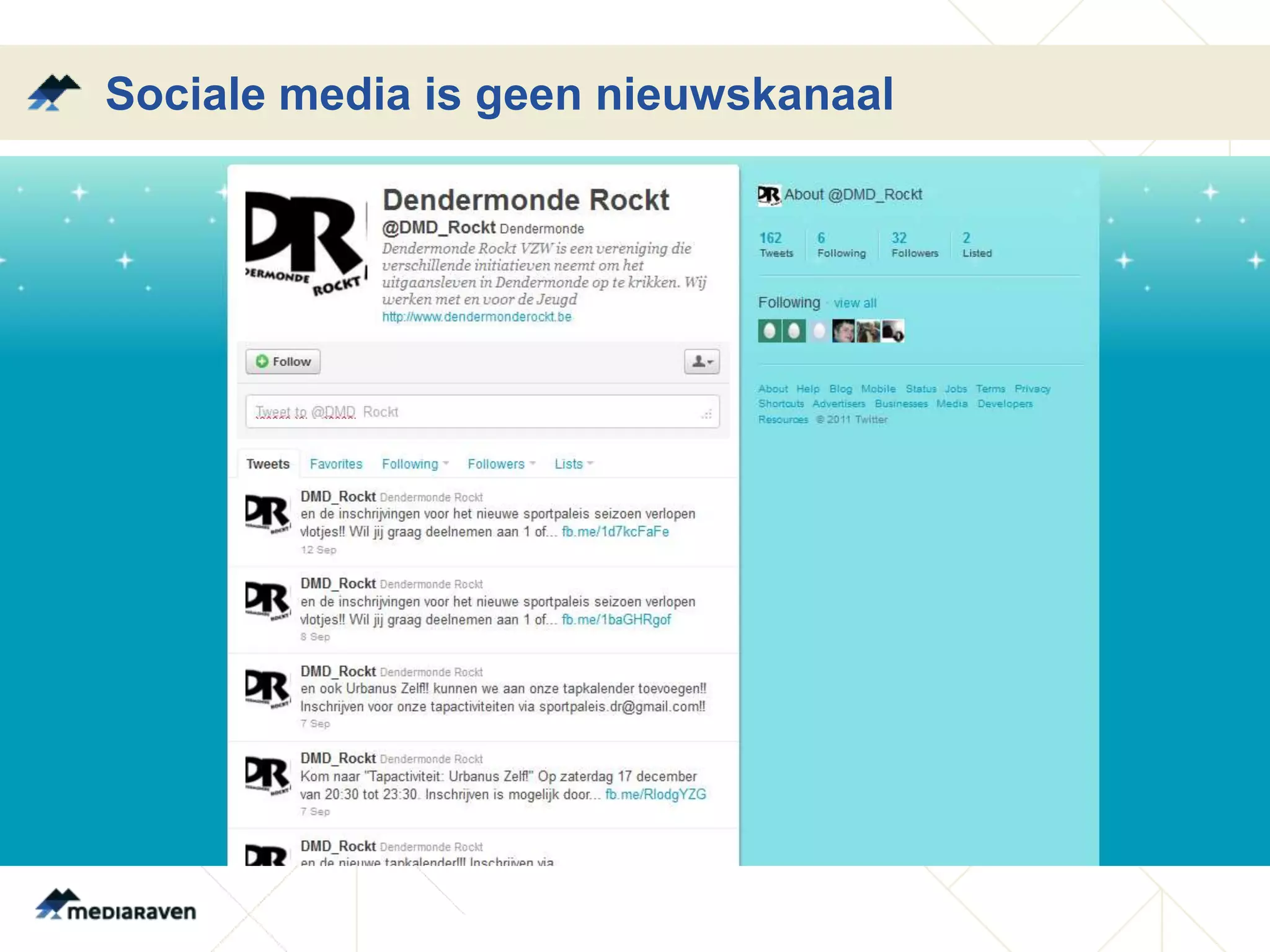 Sociale media is geen nieuwskanaal
 