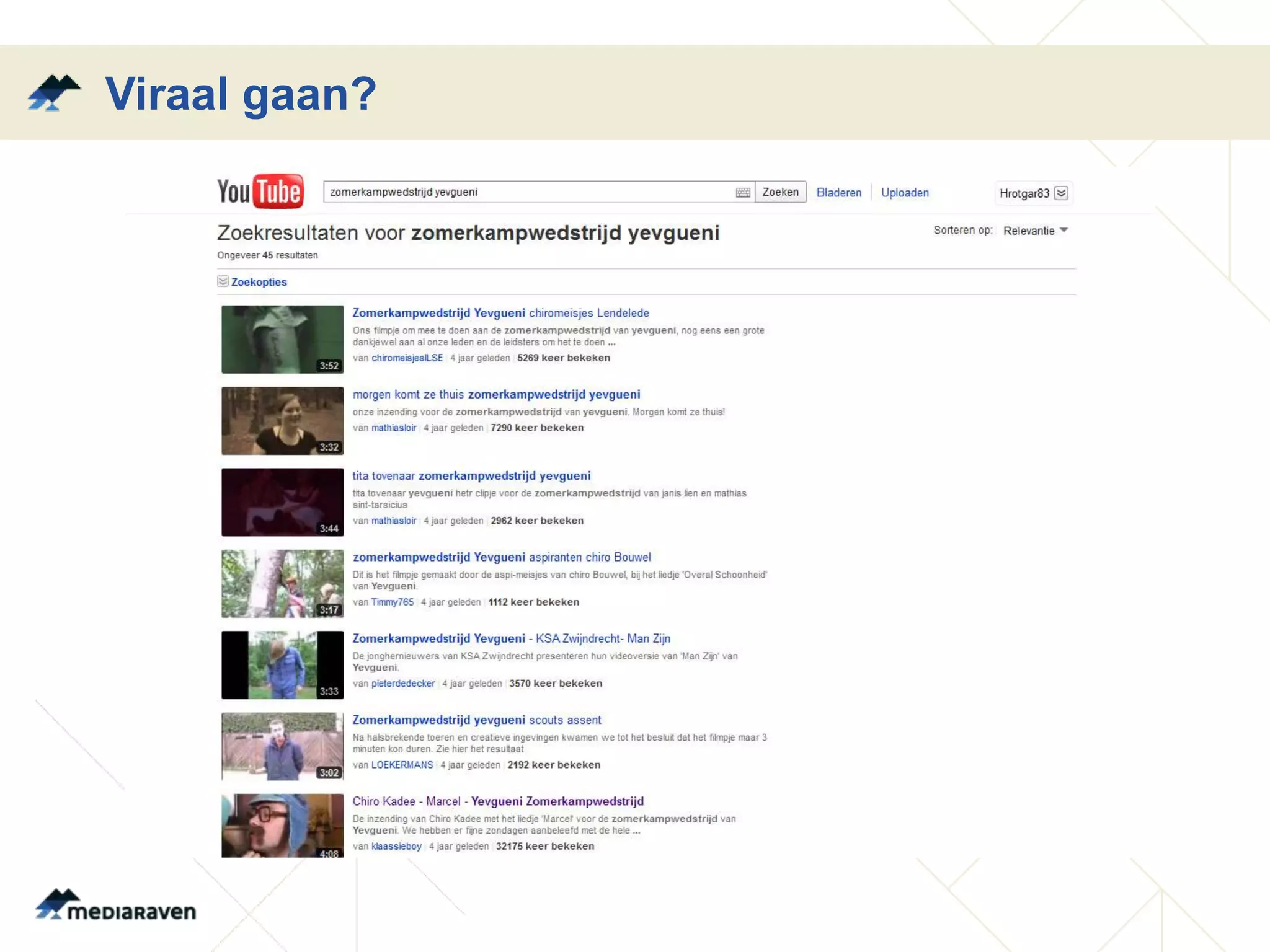 Viraal gaan?
 