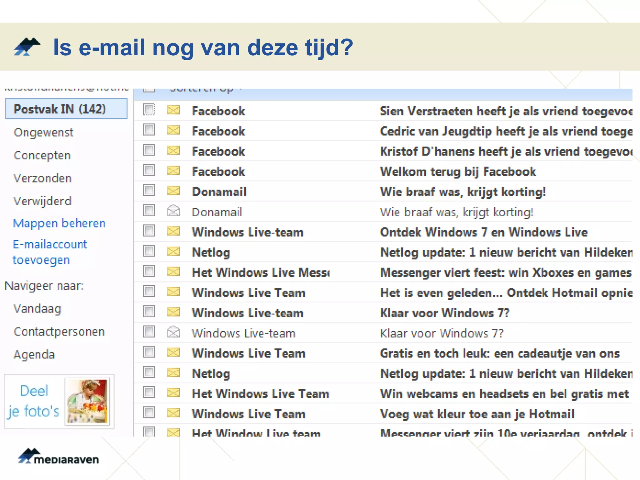 Is e-mail nog van deze tijd?
 