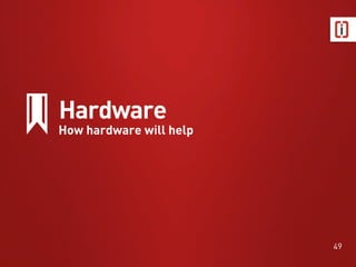 Hardware
How hardware will help




                         49
 