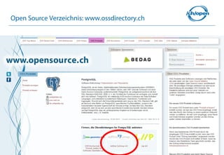Open Source Verzeichnis: www.ossdirectory.ch




                                               20
 