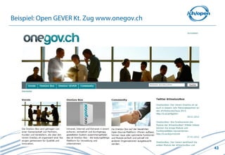 Beispiel: Open GEVER Kt. Zug www.onegov.ch




                                             42
 