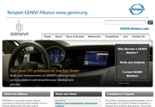Beispiel: GENIVI Alliance www.genivi.org




                                           44
 